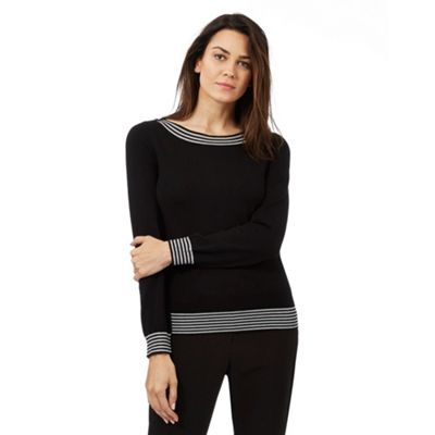 The Collection Petite Black tipped jumper